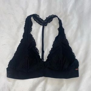 PINK lace halter bralette